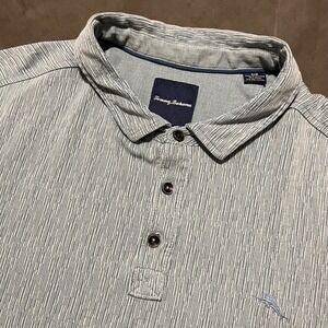 Tommy Bahama Mens Blue Short Sleeve Polo Shirt Modal Blend HTF‎ Size 2XB